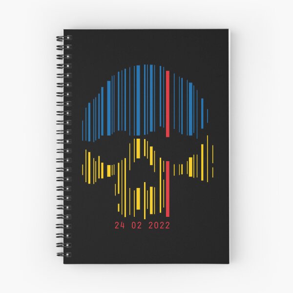 Item preview, Skull in the colors of the Ukrainian flag designed and sold by etraveler.