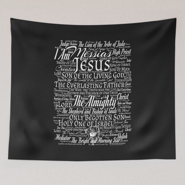 Item preview, All the Names of Jesus - Christian, Faith, Bible Verses Scriptures, The Name Above All Names - Genesis, Revelations, Colossians, John 3:16, Matthew 16:16, Isaiah 40:2 designed and sold by zicutza.
