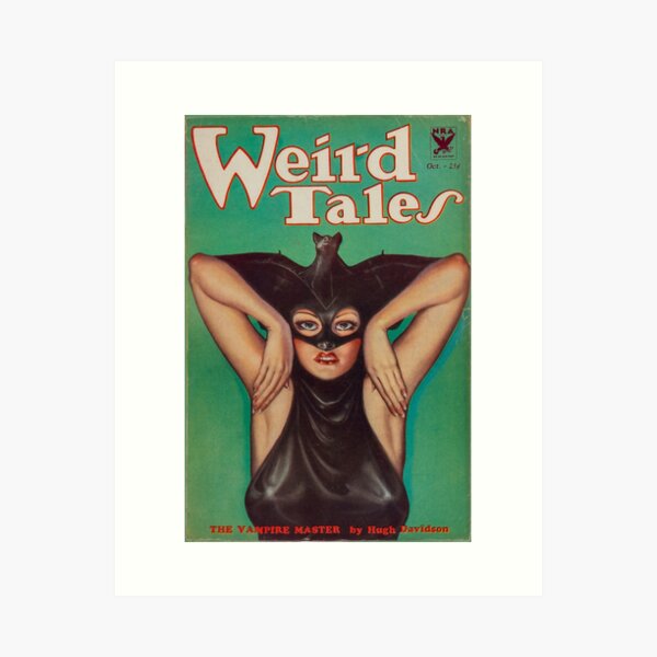  Comic Book Cover Weird Tales Vampire Woman  Batgirl  Art Print