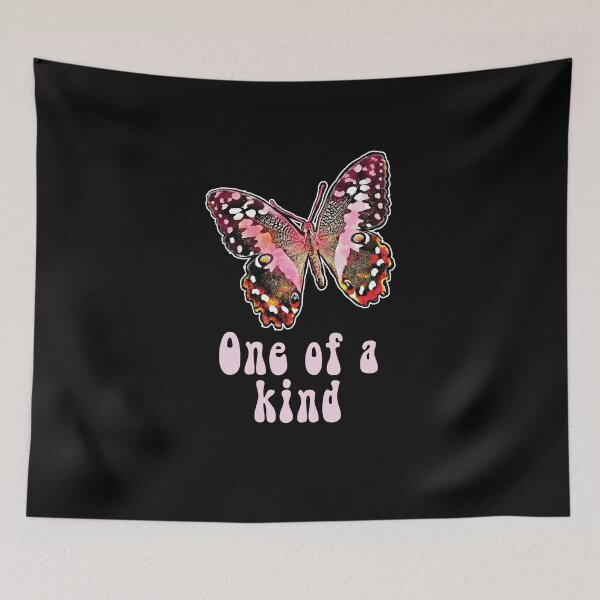 Item preview, One Of A Kind Colorful Butterfly with Psychedelic Retro Font  designed and sold by tronictees.
