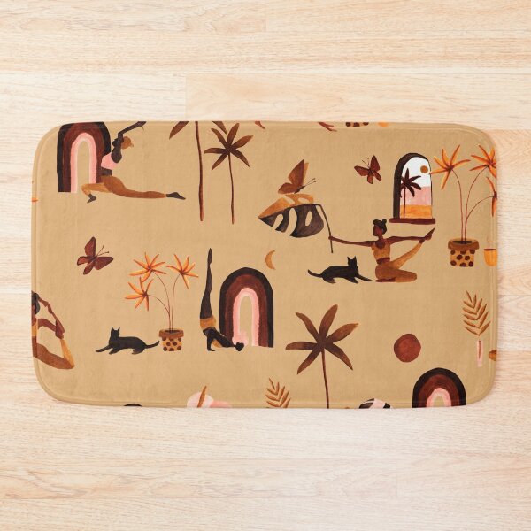 Item preview, yoga cat time (yellow) designed and sold by fe-yamamoto.