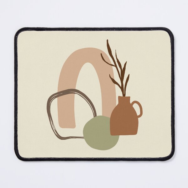 Item preview, Minimal Modern  Abstract Shapes Leaf Terraccota  Vase Warm Tones  Design designed and sold by zedonee.