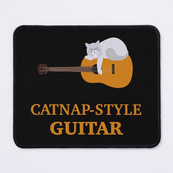 Item preview, Catnap on Acoustic Guitar | Best Gift Ideas | Persian Cat designed and sold by Fluffy-Vectors.
