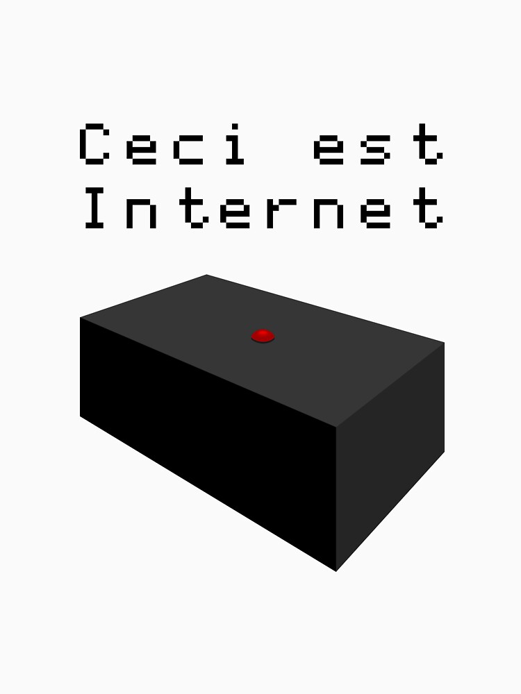 Aperçu 3 sur 3. T-shirt baseball manches ¾ avec l'œuvre Ceci est Internet créée et vendue par M1D33L.