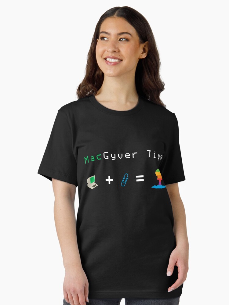 Aperçu 2 sur 7. T-shirt essentiel avec l'œuvre Mac Giver Tips créée et vendue par M1D33L.