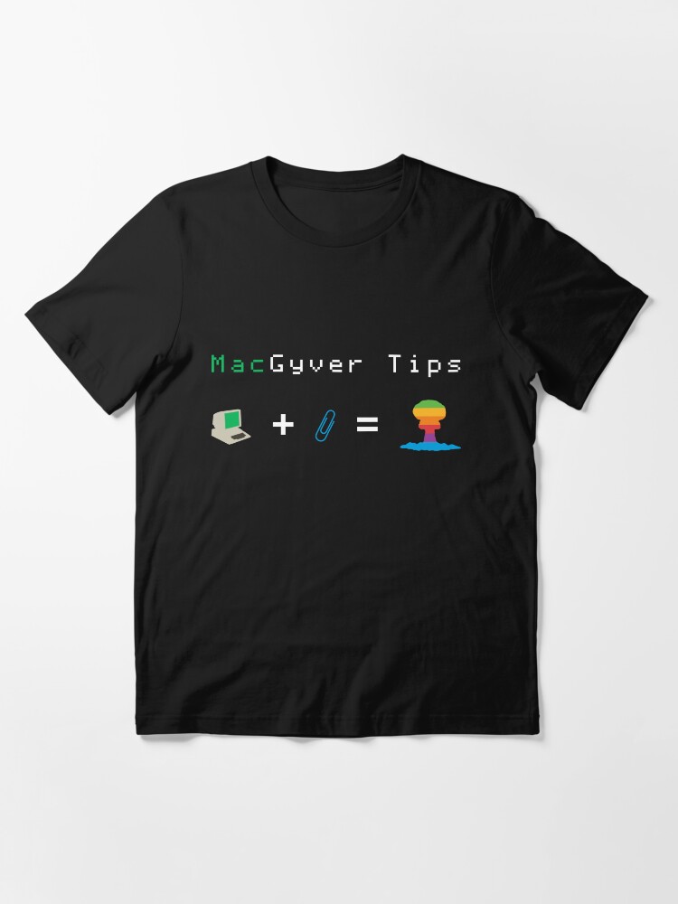 Aperçu 3 sur 7. T-shirt essentiel avec l'œuvre Mac Giver Tips créée et vendue par M1D33L.