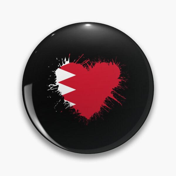 Item preview, Bahrain Heart Flag designed and sold by 1681830934131.
