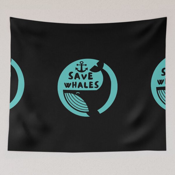 Item preview,  Save Whales Anchor blue designed and sold by EsraaBaniOdeh.