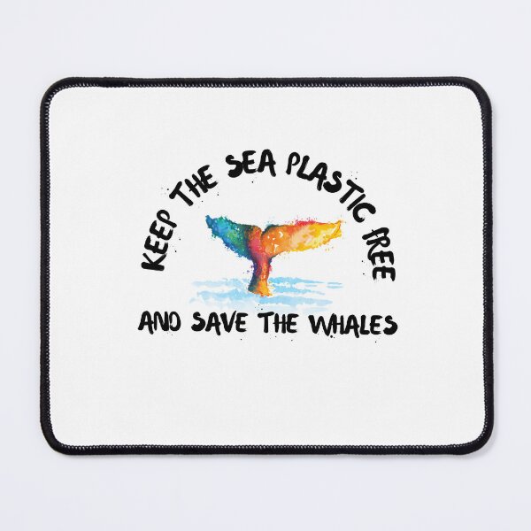 Item preview, Keep The Sea Plastic Free And Save The Whales - colored whale's Tail designed and sold by EsraaBaniOdeh.