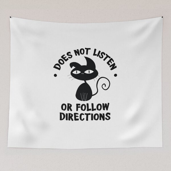 Item preview, No escucha ni sigue instrucciones - Gato divertido designed and sold by Theparticular.