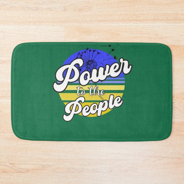 Item preview, Power to the People, Blue Yellow Retro Peace Dandelion Gift for Grandpa designed and sold by DiensDesign.