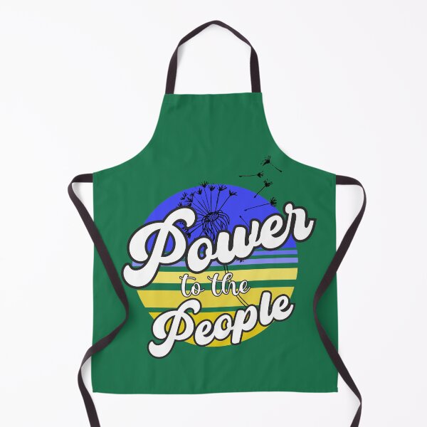 Item preview, Power to the People, Blue Yellow Retro Peace Dandelion Gift for Grandpa designed and sold by DiensDesign.
