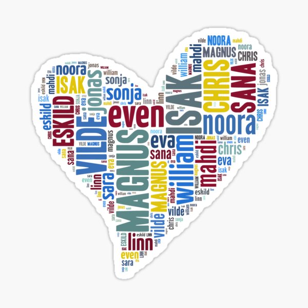 Skam heart - multicolored Sticker