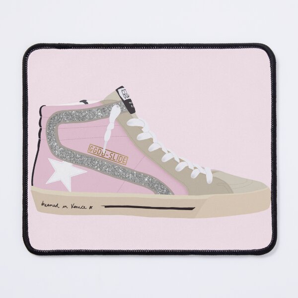 Item preview, Sneaker Golden Goose Slide con purpurina rosa y plateada designed and sold by themgreen.