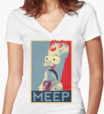 Meep Women's Fitted V-Neck T-Shirt