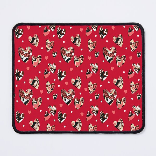Item preview, Red Patterned Groovy hearts, designed and sold by SandraPDesigns.