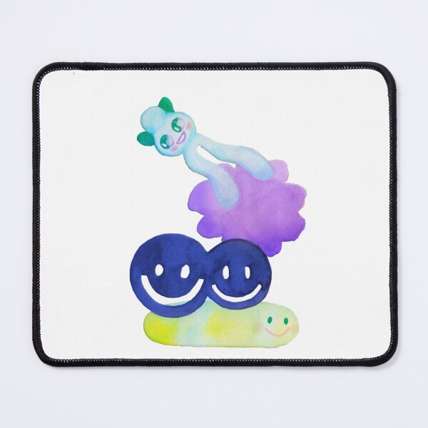 Item preview, kawaii pastel Smiley face floating space worm summer baseball hat designed and sold by super_shimizu.
