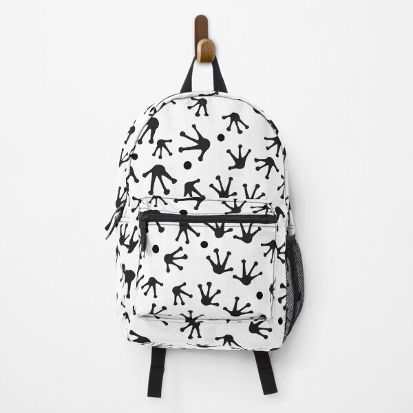 Item preview, abstract pattern ink splash frog footprints in black and white designed and sold by PSteinDesign.
