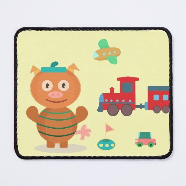 Item preview, Traveling Wooden Piggy with Its Toys designed and sold by MILdecals.