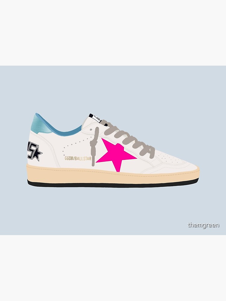 Turquoise and Fuchsia Golden Goose Ballstar Sneaker Canvas Print