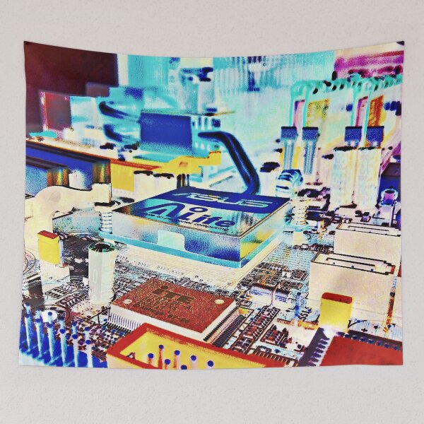Item preview, Computer Mother Board Cooled Asus Alite Processor Chip Color Inverted designed and sold by RyanCaudell.