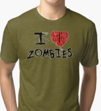 I heart Zombies Tri-blend T-Shirt