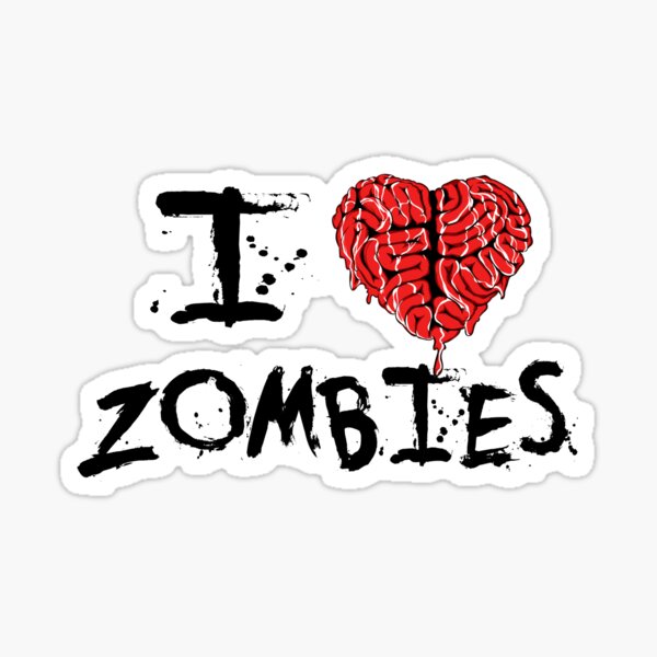 I heart Zombies Sticker