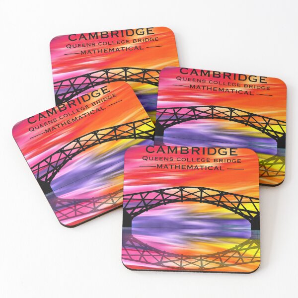 Item preview, Cambridge Queens College Mathematical bridge in Ink with a coloured background... designed and sold by Elizabeth-Banks.