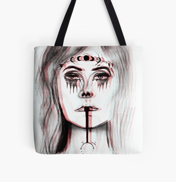 Moon Witch version 2 All Over Print Tote Bag