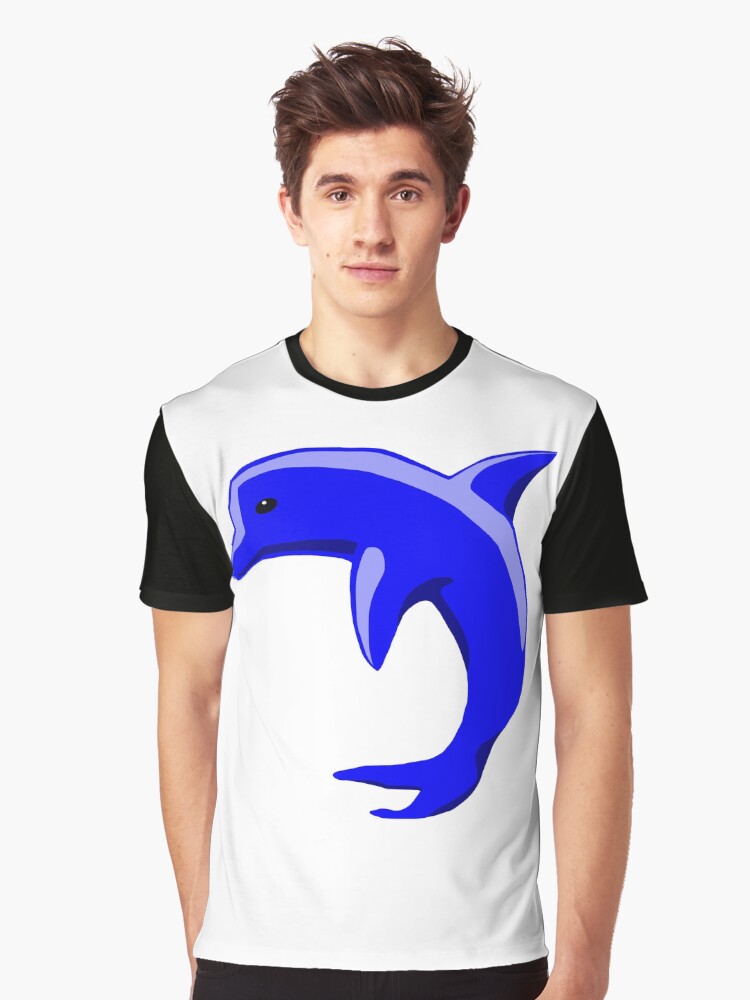 Thumbnail 1 of 5, Graphic T-Shirt, Dolphin designed and sold by raregamingdump.