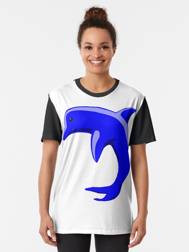 Thumbnail 2 of 5, Graphic T-Shirt, Dolphin designed and sold by raregamingdump.