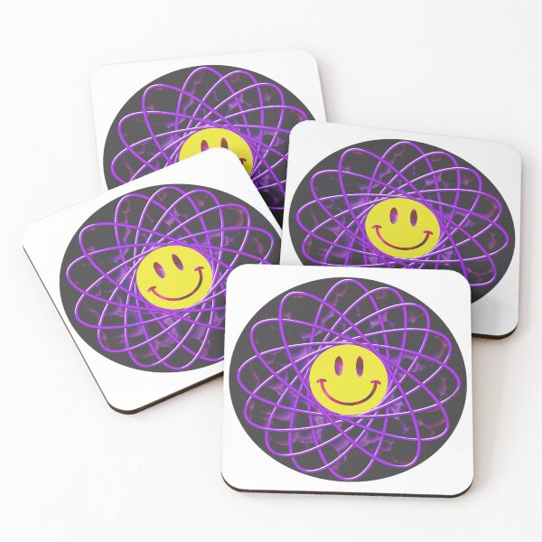 Item preview, Atom acid smiley face (on dark round background) designed and sold by Geestock.