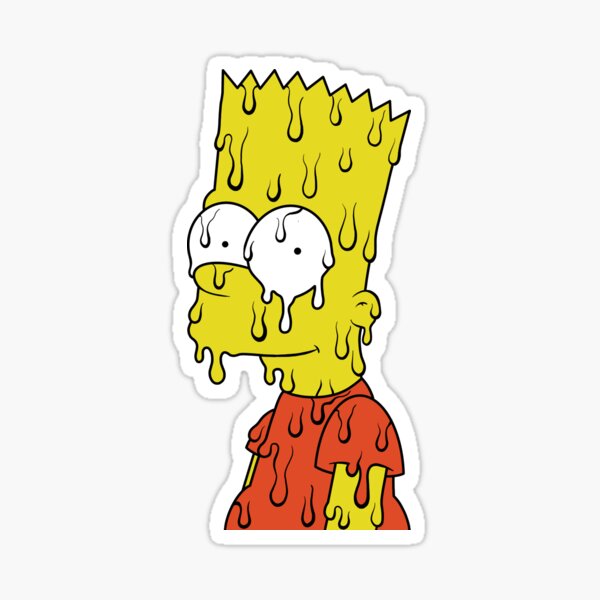 Trippy bart Sticker by Theo C