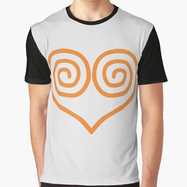 Vista previa del artículo con la obra «Dreamcast Swirl Heart Japanese Orange», diseñado y vendido por hoogafanter.