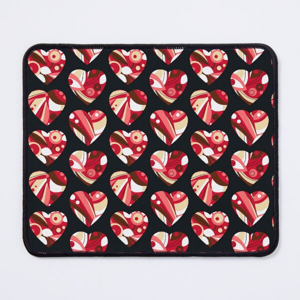 Item preview, Groovy Hearts on a Black Background. designed and sold by SandraPDesigns.