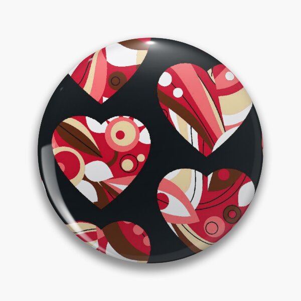 Item preview, Groovy Hearts on a Black Background. designed and sold by SandraPDesigns.