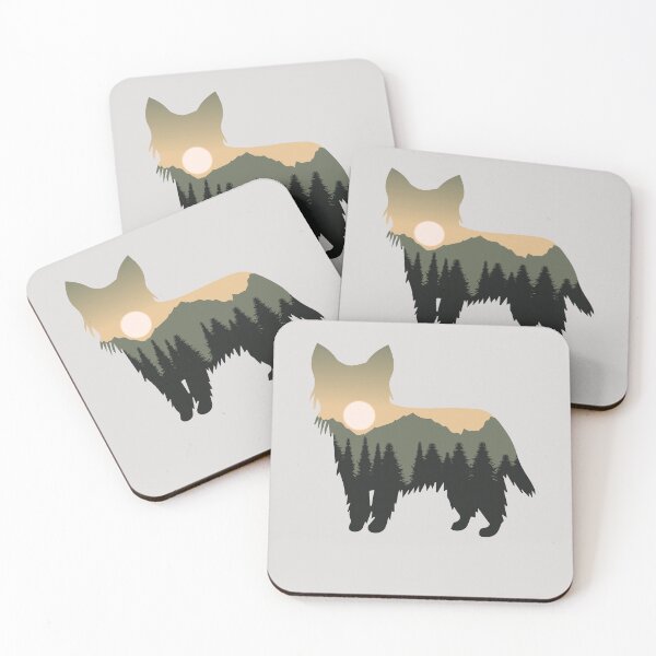 Item preview, yorkshire terrier dog forest mountain sunset gift designed and sold by alaechamlal.