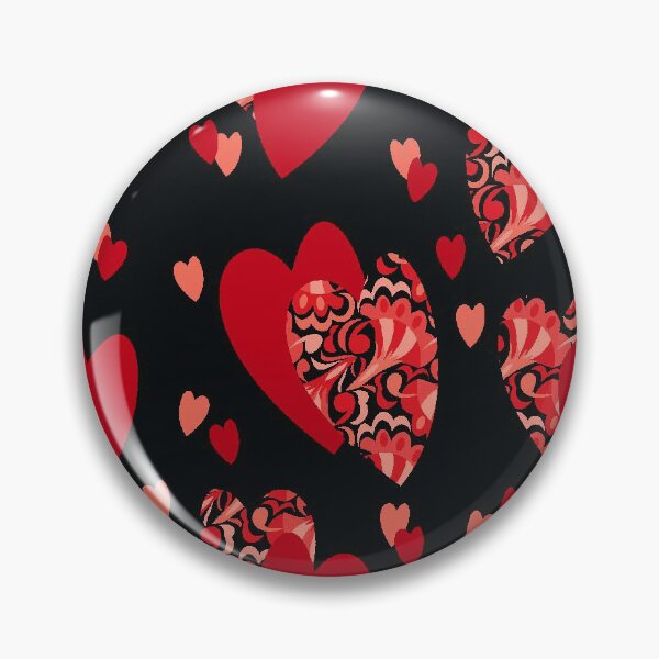 Item preview, Groovy hearts with black background. designed and sold by SandraPDesigns.