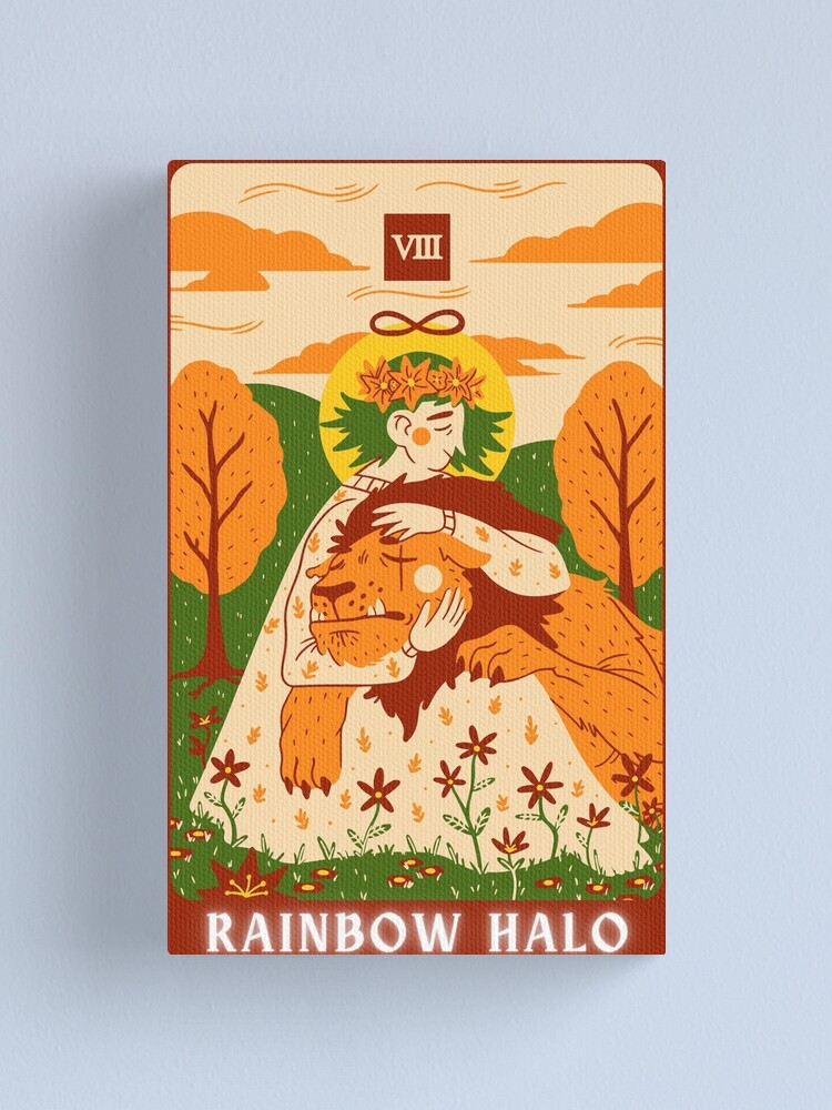 "Red Velvet Rainbow Halo Tarot Card Style Concept Art The Reve Festival 2022 " Canvas Print for