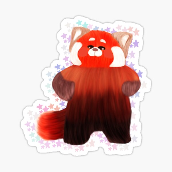 "Turning red Mei Mei red panda" Sticker by AmeliaKCreates Redbubble
