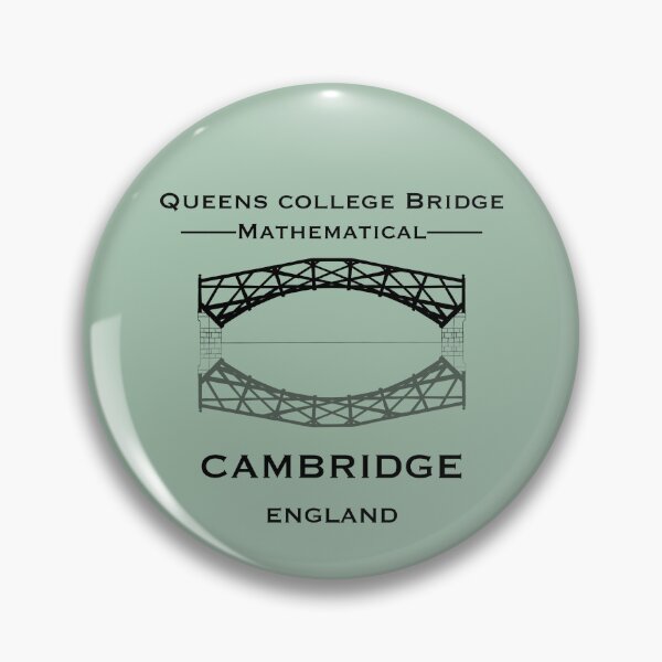 Item preview, Cambridge Queens College Mathematical bridge in Ink with Cambridge Blue background  designed and sold by Elizabeth-Banks.