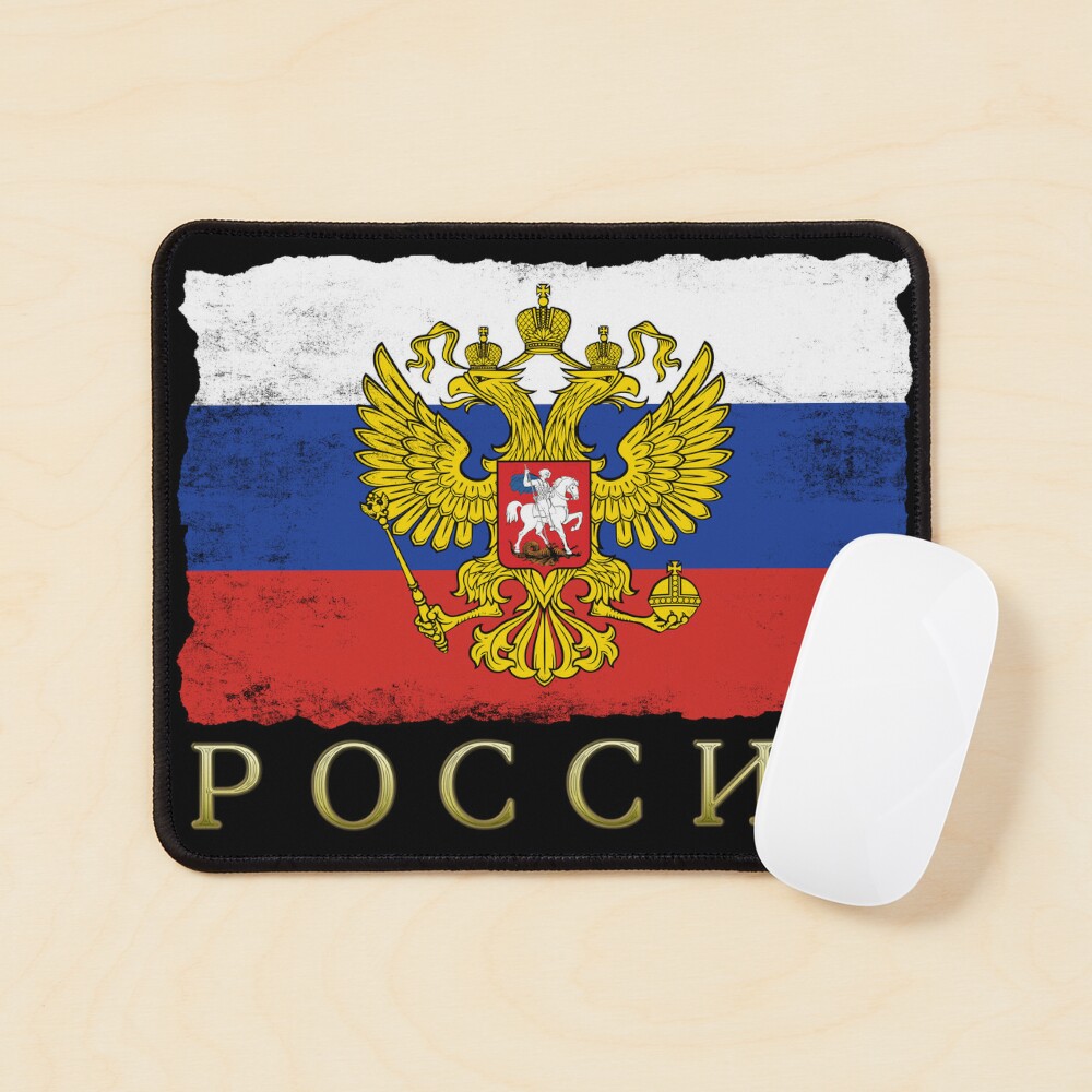 Russia flag ensign coat of arms with eagle Metal Print by Mapeti