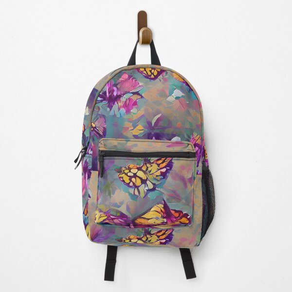 Item preview, Abstract Painted Spring Flowers Monarch Butterflies designed and sold by CattlettArt.