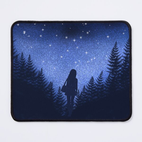 Item preview, Girl in Winter Night Forest designed and sold by RandaBel.