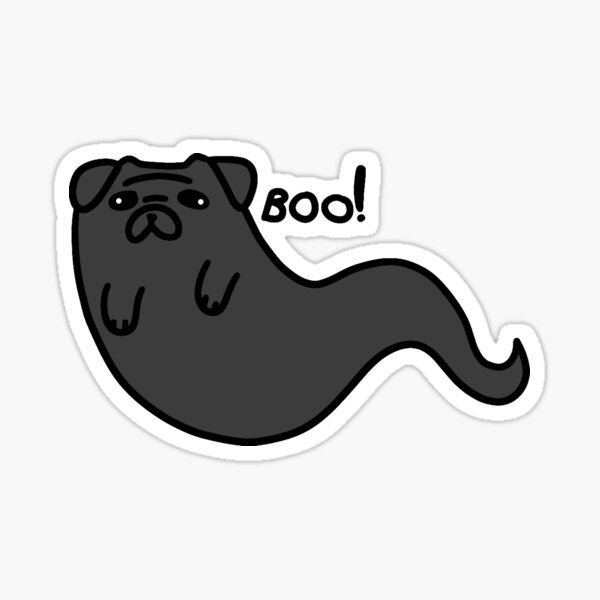 Artikel-Vorschau von Schwarzer Mops-Schatten-Geist, designt und verkauft von SaradaBoru.