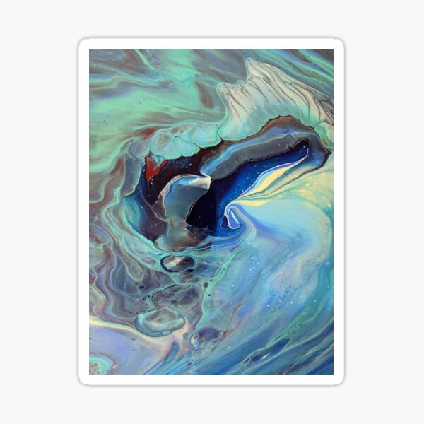 Aurora - Acrylic Pour Sticker