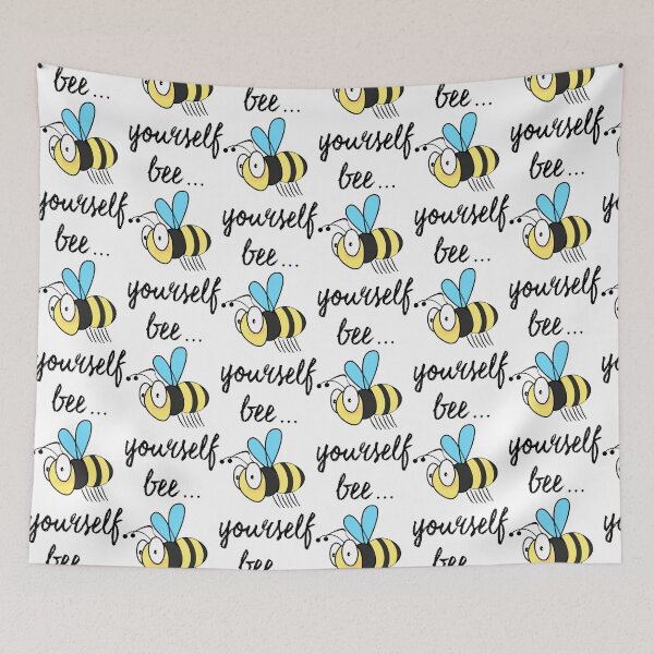 Item preview, "Bee" Yourself Black Text Positive Message designed and sold by webdango.