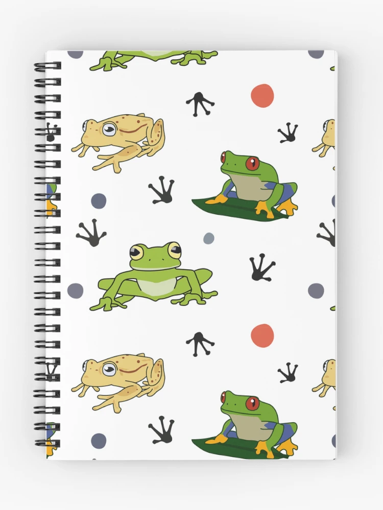 Thumbnail 1 of 3, Journal, frog pattern designed and sold by PSteinDesign.