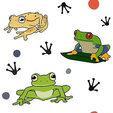 Artwork thumbnail, frog pattern by PSteinDesign