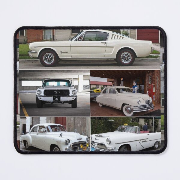 Item preview, Classic Vintage White Cars Montage #5 designed and sold by Krispsm.